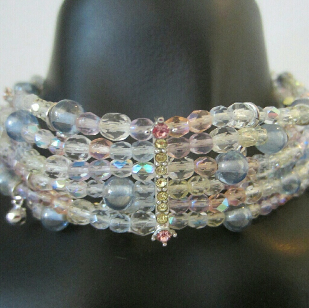 Modern Crystals Gems Multiple Strands Statement C… - image 6